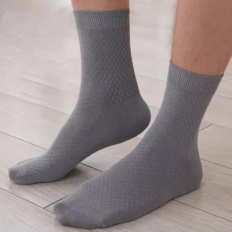 5Pairs/Lot Men's Socks High Quality Bamboo Fiber Business Breathable Deodorizing Socks Men's Casual Socks Large Size EU38-46