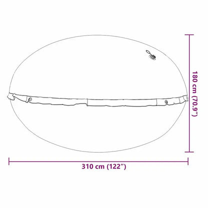 Blue 310×180cm PVC Winter Pool Air Pillow, UV & Cold Resistant to -20°C with Boston Valve, Grommets, 10m Nylon Rope & Repair Kit, Ice Pressure Cushion for Above Ground Swimming Pool Winter Protection