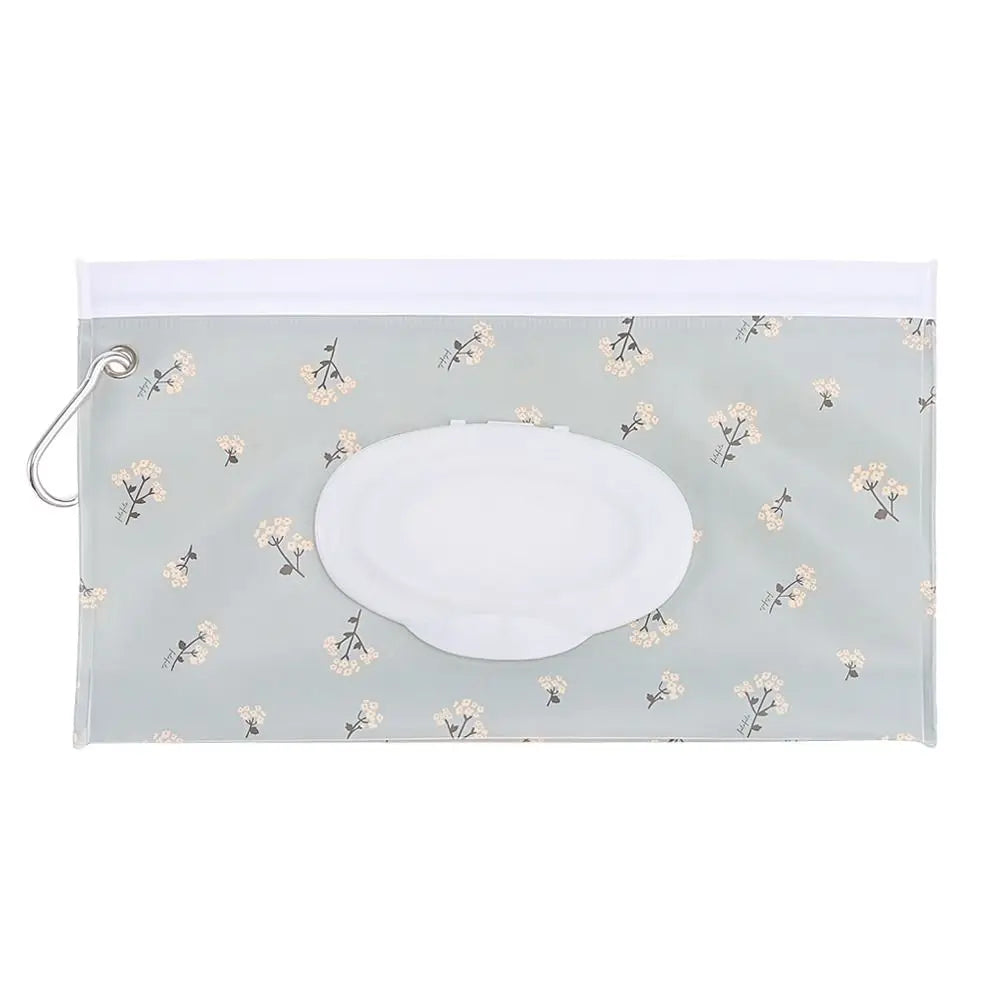 1Pc EVA Baby Wet Wipe Pouch Wipes Holder Case Flip Cover Snap-Strap Reusable Refillable Wet Wipe Bag Outdoor Useful Tissue Box