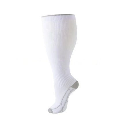 2XL-4XL Plus Size Compression Socks for Women Men 20-30 MMHg Wide Calf Extra Large Knee High Flight Sock for Circulation Support