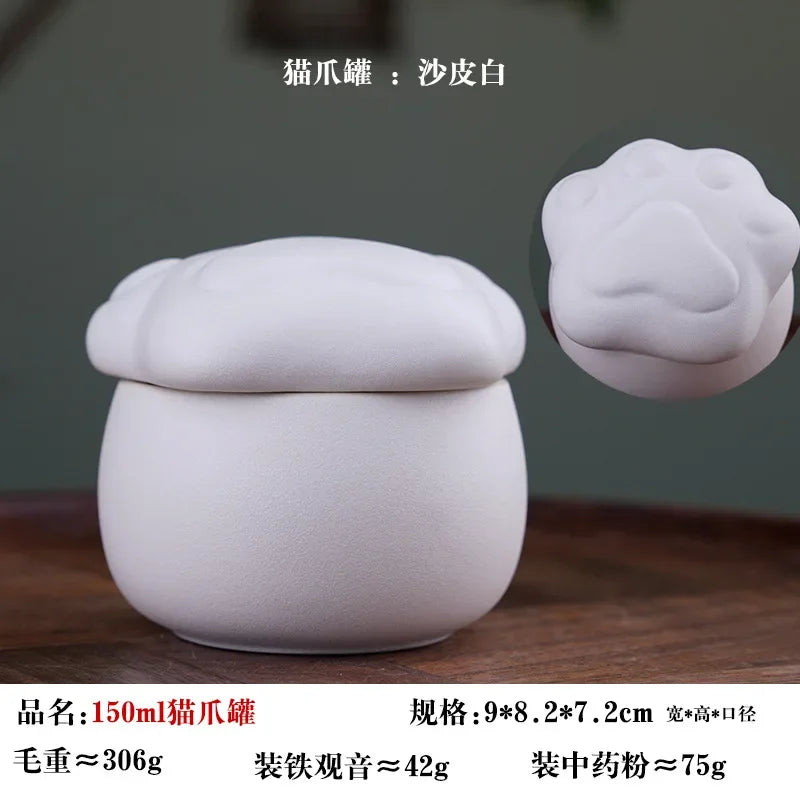 Ceramic Urn Dog Hair and Teeth Storage Pets Memorials Urn for Dogs Ashes Sealed and Moisture-proof Pet Souvenir Products