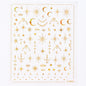 Black White Star 3D Nail Art Sticker Y2K Pentagram Self-Adhesive Decals Laser Shiny Glitters Starlight Manicure Ornaments Slider