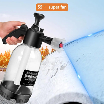 Foam Spray Sprayer Car Wash With Bottle Gun Manual Pressure Water Jet home Shampoo foam Snow watering can hand-pressed car 2L