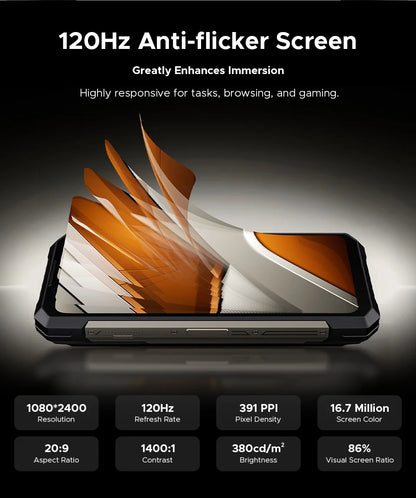 DOOGEE S200 Max 5G Rugged Phone 1.32" Rear Display Dual light Flashlight 22000mAh Battery 66W 6.72” 120Hz 16GB 512GB Smartphone