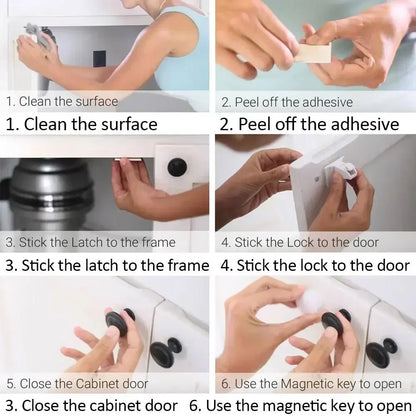 Magnetic Children's Lock for Extra Cabinet Door Safety: A Must-Have for Parents  Drawer Lock  Baby Protection  Baby Safety Lock