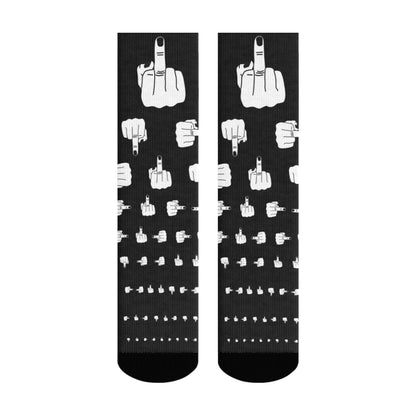 Funny Finger Art Men's Socks Novelty Street Harajuku Hip Hop Style Compression Socks Casual Fashion Crazy Party Happy Socks Gift