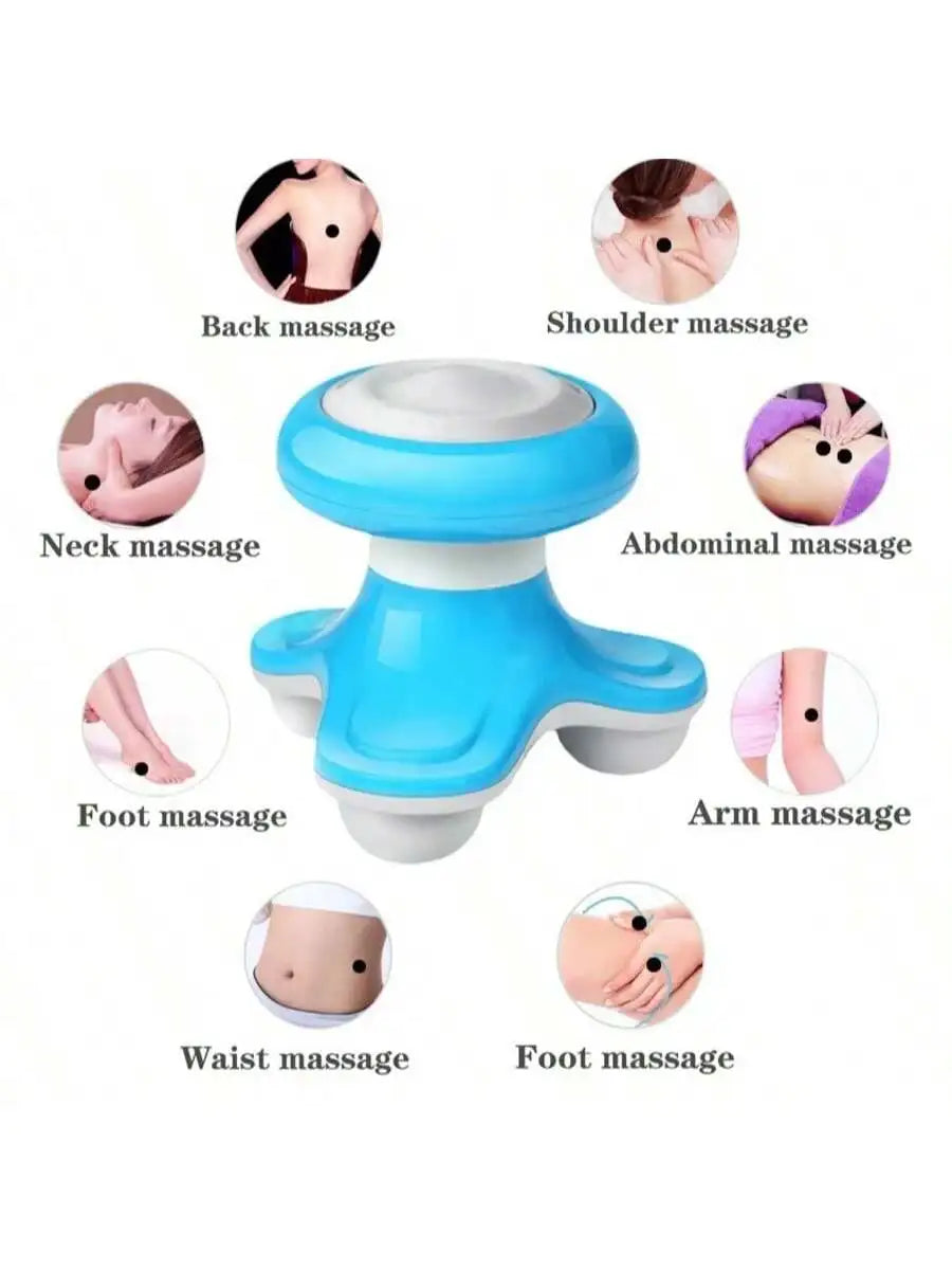 2026 Portable Mini 3D Triangular Massager, Portable Full Body Relief For Back, Legs, And Shoulders Battery（Batteries Not Includ）
