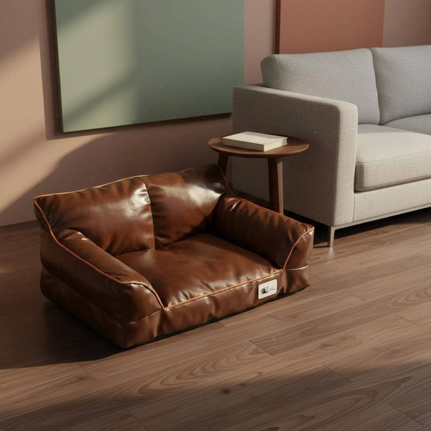 Leather Pet Sofa Bed Removable and Cleanable Cat Sofa for Small Dogs