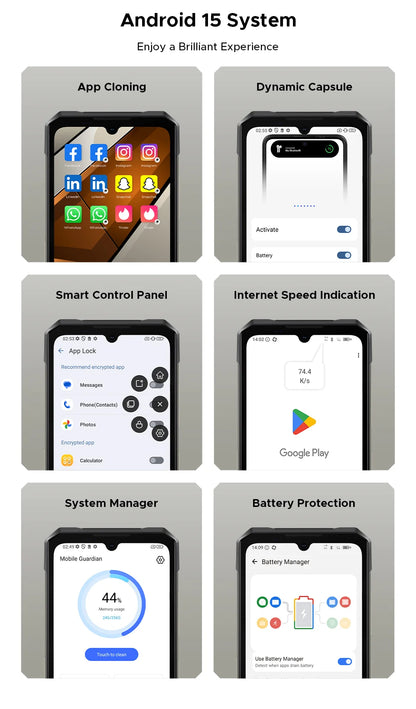 DOOGEE S200 Max 5G Rugged Phone 1.32" Rear Display Dual light Flashlight 22000mAh Battery 66W 6.72” 120Hz 16GB 512GB Smartphone