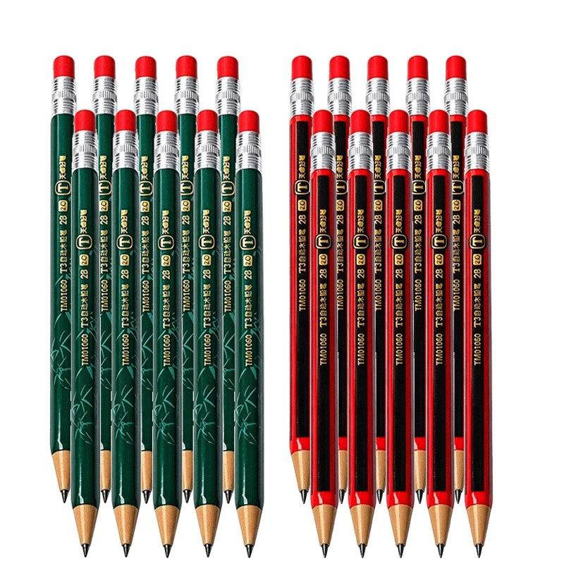 1-42Pcs Mechanical Pencils Set 2B 2.0mm Automatic Student Pencils with Sharpener Color Pencil Leads School Pens Cute Stationery