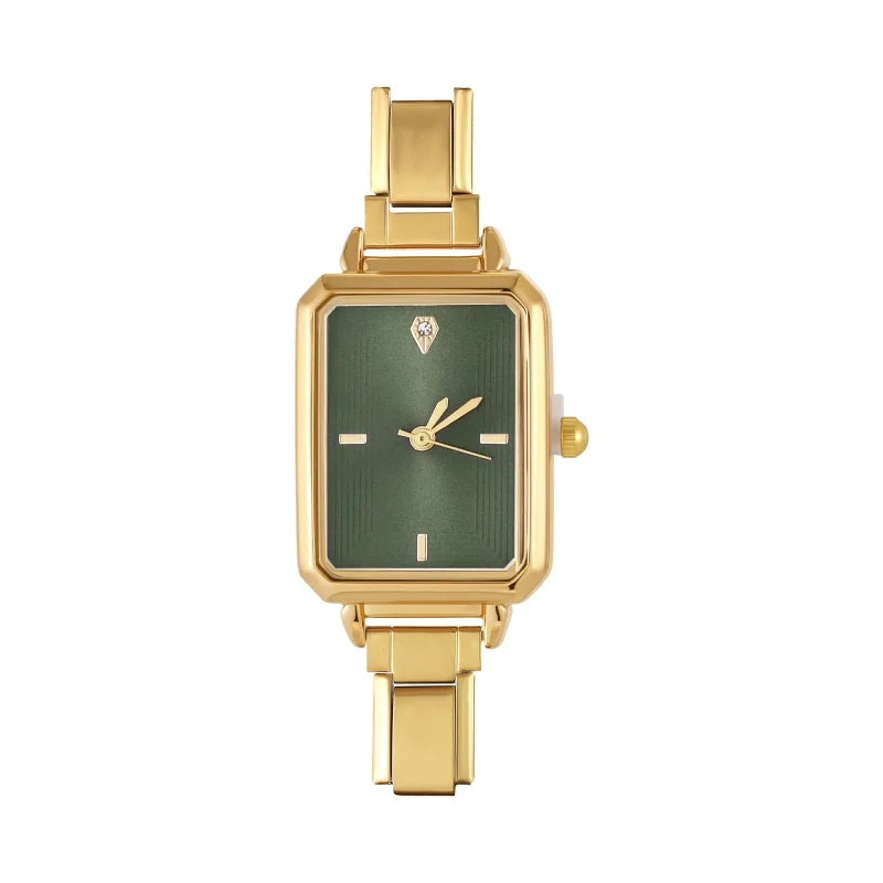 Fashion Colorful Dial Square Stainless Steel Women Watch Head Fit 9mm Bracelet For Party Friend Wife Birthday Jewelry Gifts