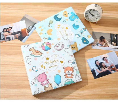 Baby Photo Album Growth Record Photo 6-inch Collection Writable 200pcs Photos Album Large Capacity Paper Core Bag Souvenir Album