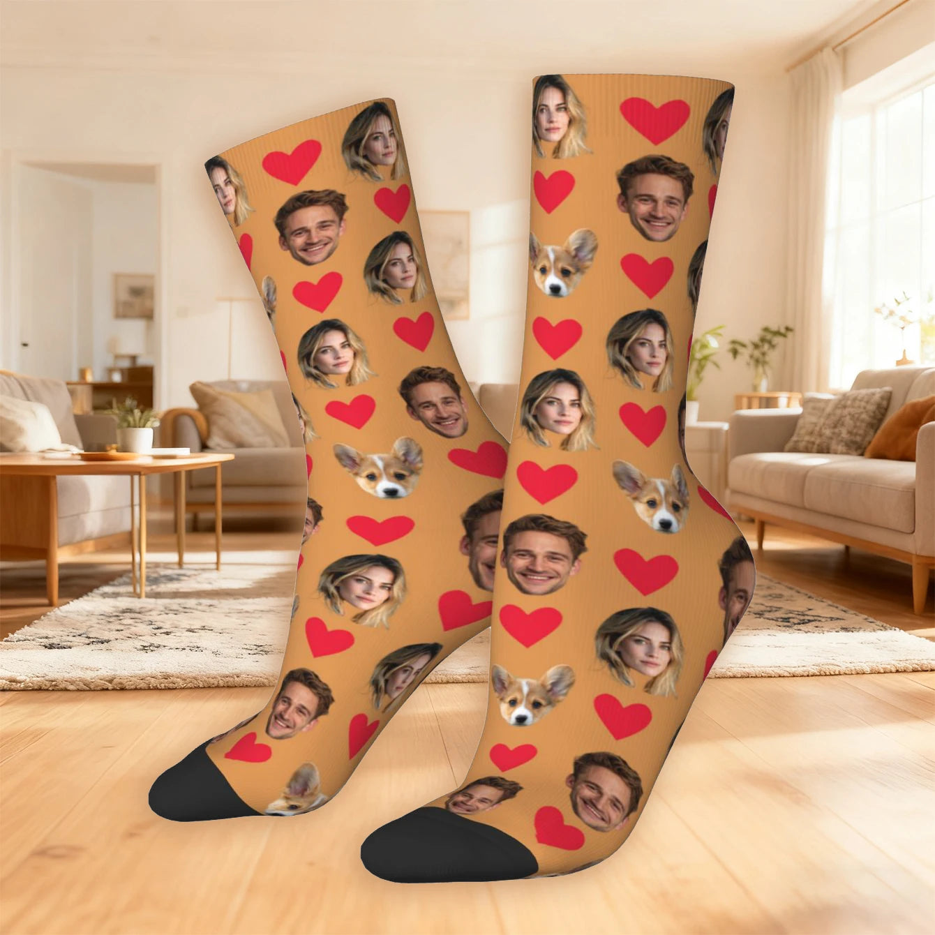 Customized socks for men and women Face-themed funny expression socks Personalized photo-customized socks Birthday gifts
