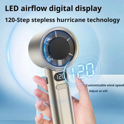 Hot Portable Handheld Fan High-speed Powerful USB RechargeableFans LED Display Essential For Summer Travel MINI  Fan