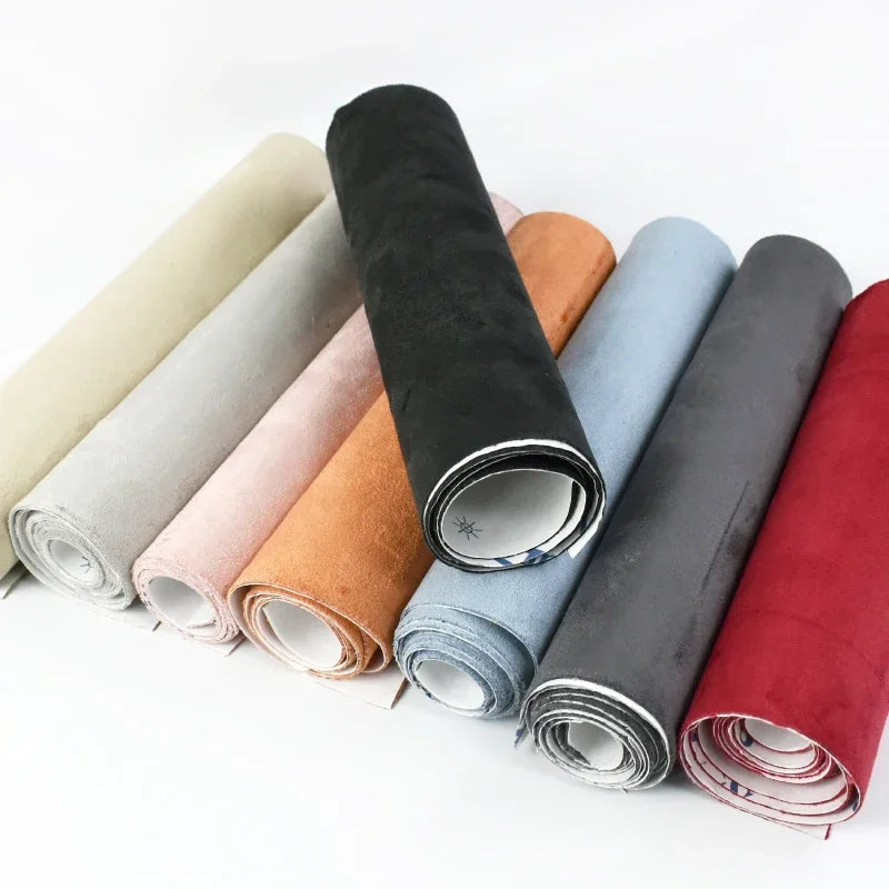 20x30-100*143cm Synthetic Leather Self-adhesive Fabric Suede Adhesive Fabrics By Meter Car Interior Door Velvet Cloth DIY Trims