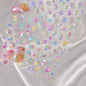 Colorful Bagful Jellyfish Bubbles Swimming Rings Rainbow Stars Ocean Starfish Self Adhesive 5D Nail Art Sticker Manicure Decal