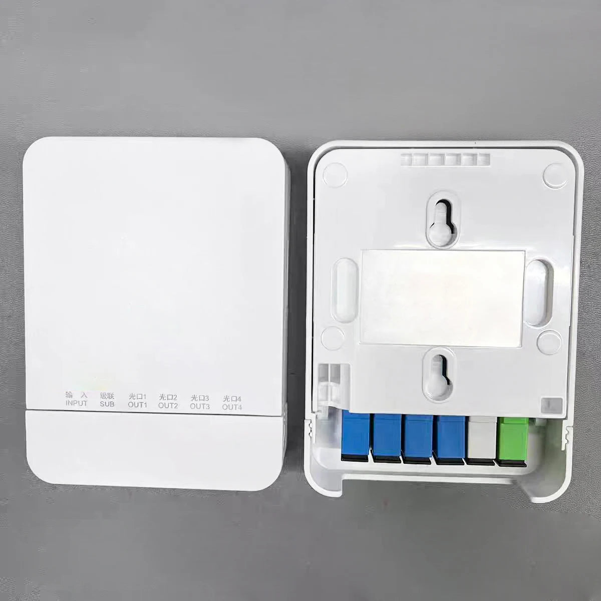 Indoor 2115 Optical Router FTTH 1x4 Optical Fiber Terminal Box Panel Splitter Fibre Optic Panel Box