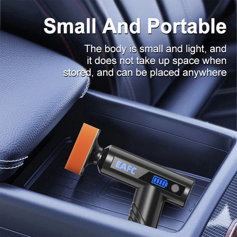 EAFC Car Polisher Handheld Wireless Polisher Glass Oil Film Remover Car Polishing Waxing Machine Power Tool for Car Body Cleanig Waxing Repair