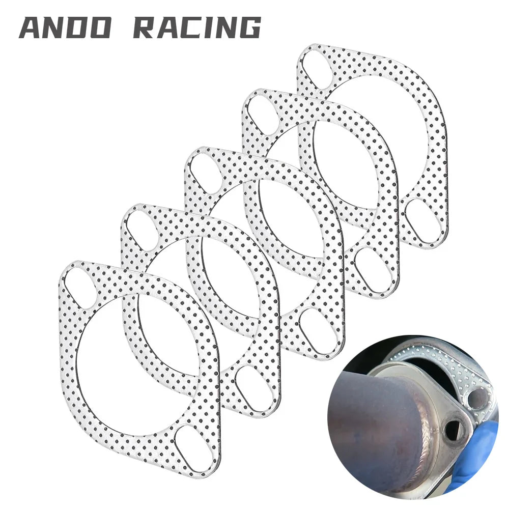 5pcs/Lot  2.5 inch=63mm Car Engine Exhaust Gasket Universal Exhaust Pipe Gasket With Two Holes