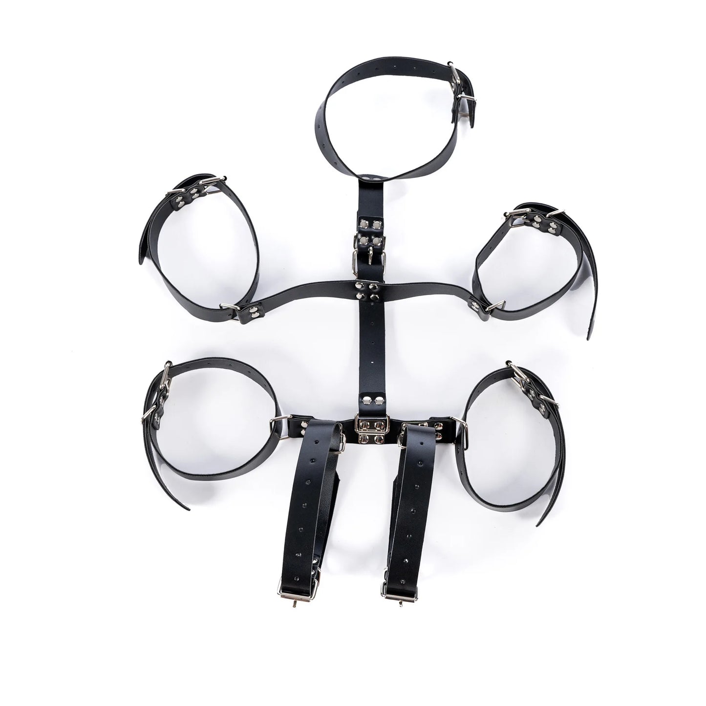 BDSM PU Leather Straitjacket Bondage Body Harness Adult Game Straight Jacket Halloween Clubwear Costume Armbinder Sex Toys Women
