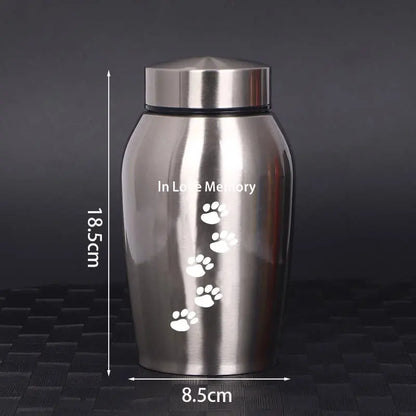 2025 Stainless Steel Dog Ashes Urn Dog Cat Bird Mouse Cremation Ashes Urn Pet Souvenir Jar Sealed Funeral for Dogs Supplies