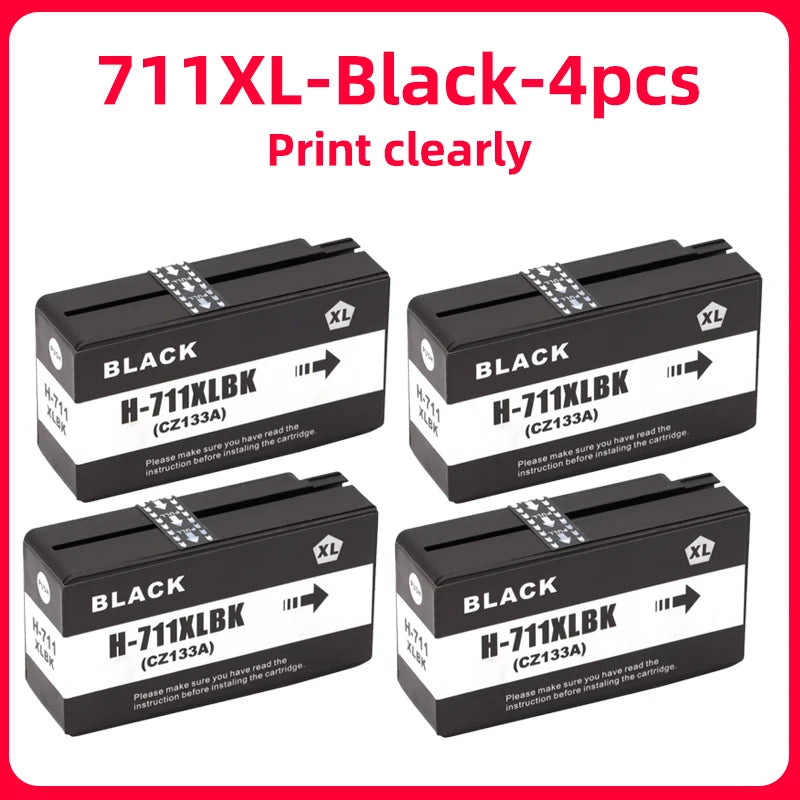 Compatible Ink Cartridge For HP 711 711XL For HP711 Replacement Ink Cartridge For HP DesignJet T520 T120 T530 T130Inkjet Printer