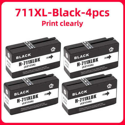 Compatible Ink Cartridge For HP 711 711XL For HP711 Replacement Ink Cartridge For HP DesignJet T520 T120 T530 T130Inkjet Printer