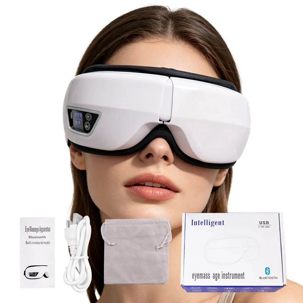 Eye Massage Device Vibration Airbag Pressure Eye Massager Bluetooth Music Relax Fatigue Eye Care Improve Sleep Tools Foldable