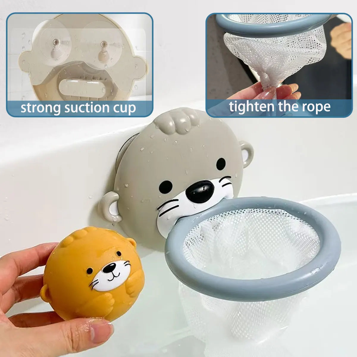 Children Otter Bath Toy Infant Float Ball Set Stackable Floating Boat Soft Water Play Toy Beach Swimming Pool Gift