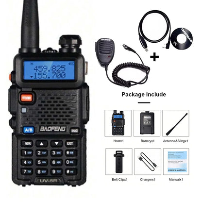 Baofeng UV-5R USB Lange Afstand Dual Band Ham Amateur Met Vhf Uhf Fm CB 128CH 2200mAh Portable Handheld Long Range Two Way Radio