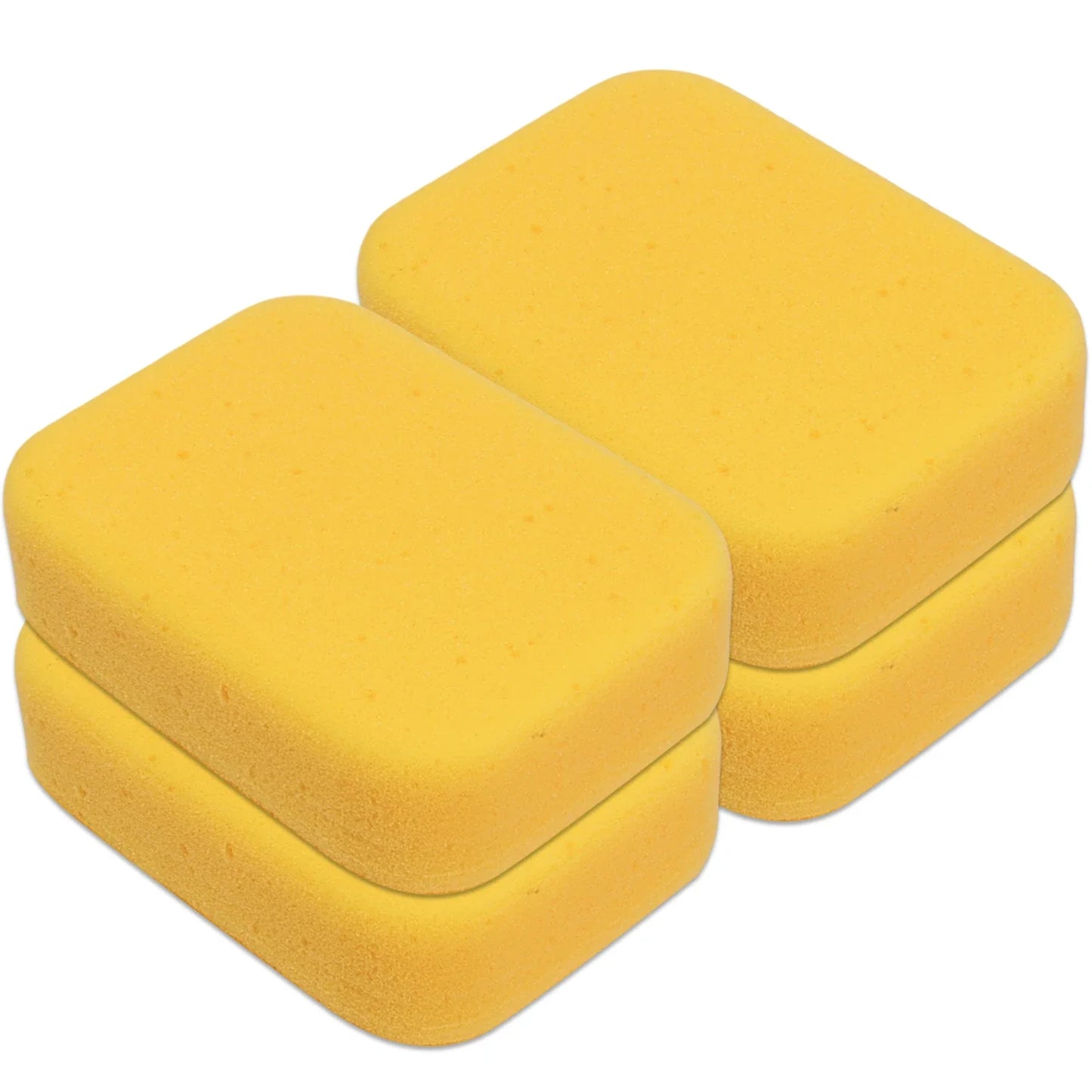 Large Car Wash Sponge Multi-Purpose High-Density Yellow Honeycomb Sponge Block for Automotive Detailing Waxing Seam Cleaning