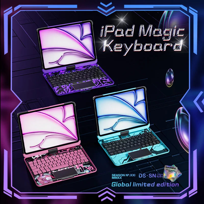 360° Rotate Magic Keyboard For iPad Pro 11 2024 2022 Air 4 5 6 7 For iPad 12.9 13 10th Generation 11th A16 2025 6th 5th 4th Gen
