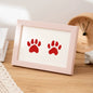 5 Inch Solid Wood Picture Frame Inkless Ink Pad Kit Baby Hand Foot Print Pet Paw Imprint Frame Keepsake Decor Indoor Display