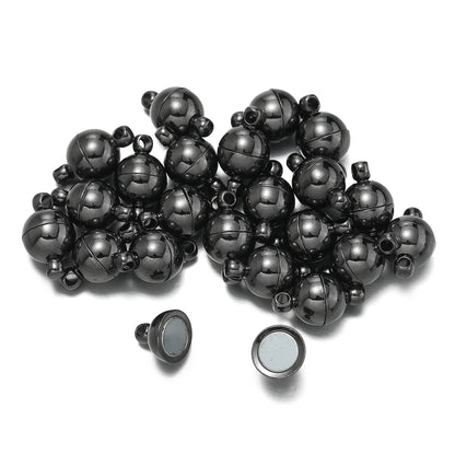 10Sets Magnetic Clasps 6mm/8mm/10mm Buckle Hook Round Magnet Converter Clasp For Bracelet DIY Jewelry Making Findings