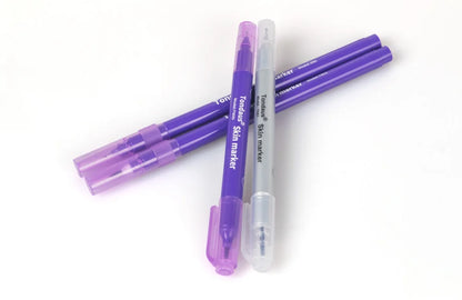 1pc Professional Surgical Sterile Skin Marker Pen Microblading Tattoo Eyebrow Lip Skin Marker Pen Measuring Ruler Set Tool