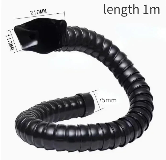 Flexible Smoke Exhaust Ventilator Pipe positioning bamboo tube suction air collector hood Industrial smoke extraction system