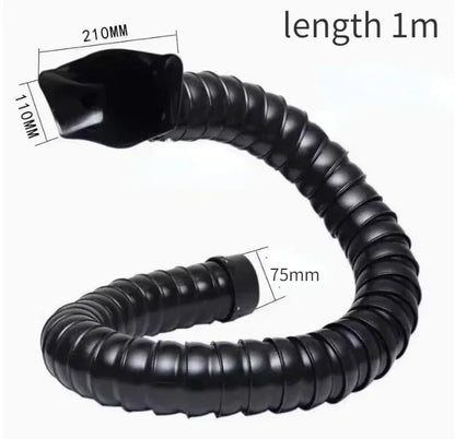 Flexible Smoke Exhaust Ventilator Pipe positioning bamboo tube suction air collector hood Industrial smoke extraction system