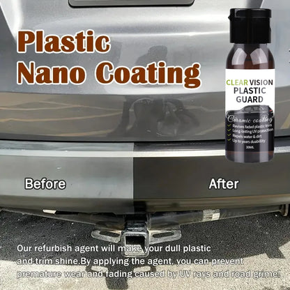 Car Plastic Restorer Ceramic Coating 2-3 Years Long-Lasting Protect Repair Whitening Black Shine Plastic Trim & Rubber Care P9