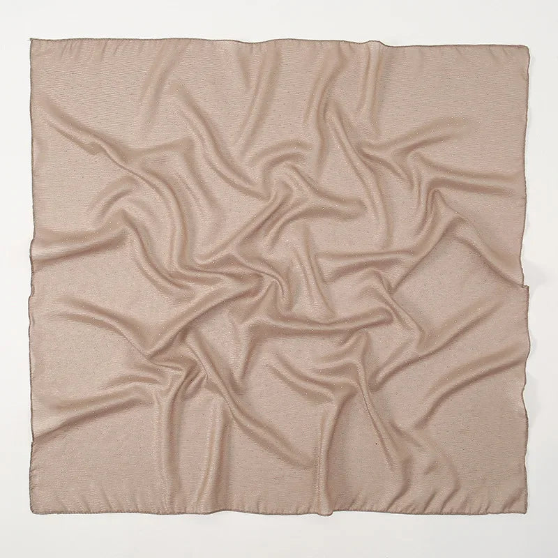 90*90cm Square Chiffon Hijab Scarf Women Solid Color Muslim Soft Head Scarf Islamic Shawls and Wraps Headband Musulman Scarves