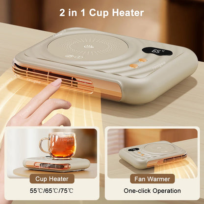 Mug Warmer Electric Cup Warmer Fastest Heating Cup heater with Temperature Display for Coffee Milk Tea Fan Warmer In Winter