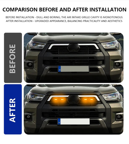 Beusfirts LED Front Grille Light FOR RAM 1500 Accessories Car Daytime Running Light Wheel Eyebrow Lamp For Pickup Offroad 12V
