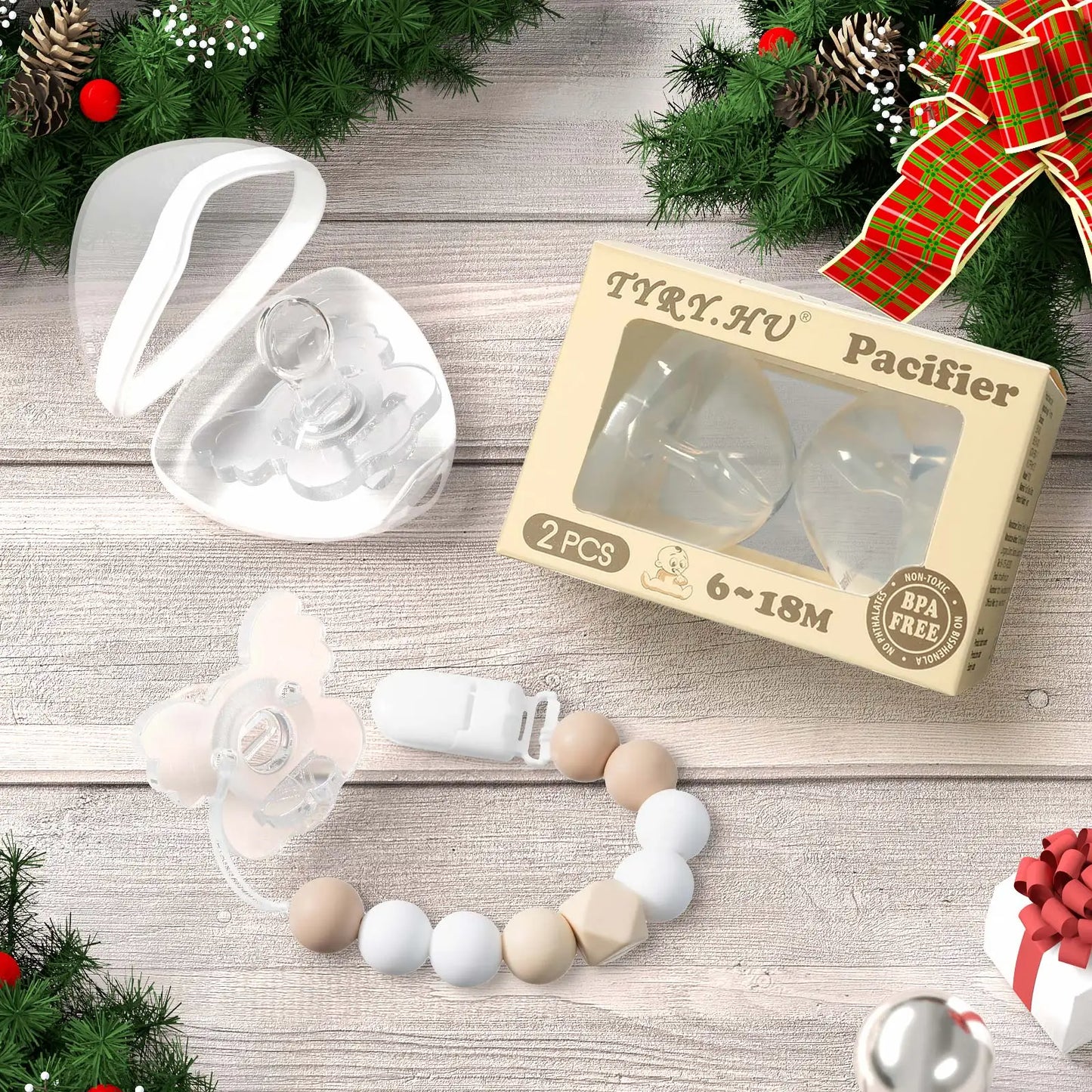 Newborn Silicone Pacifier Clip Chain Baby Dummy Silicone BPA Free Toddler Teether Infant Soother Nipple Baby Shower Gift
