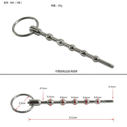 Male Eye Stick Urethral Insertion Stick Pulse Pulling Bead Urinary Blockage Ultra Long Stainless Steel Masturbation Orgasm Tool