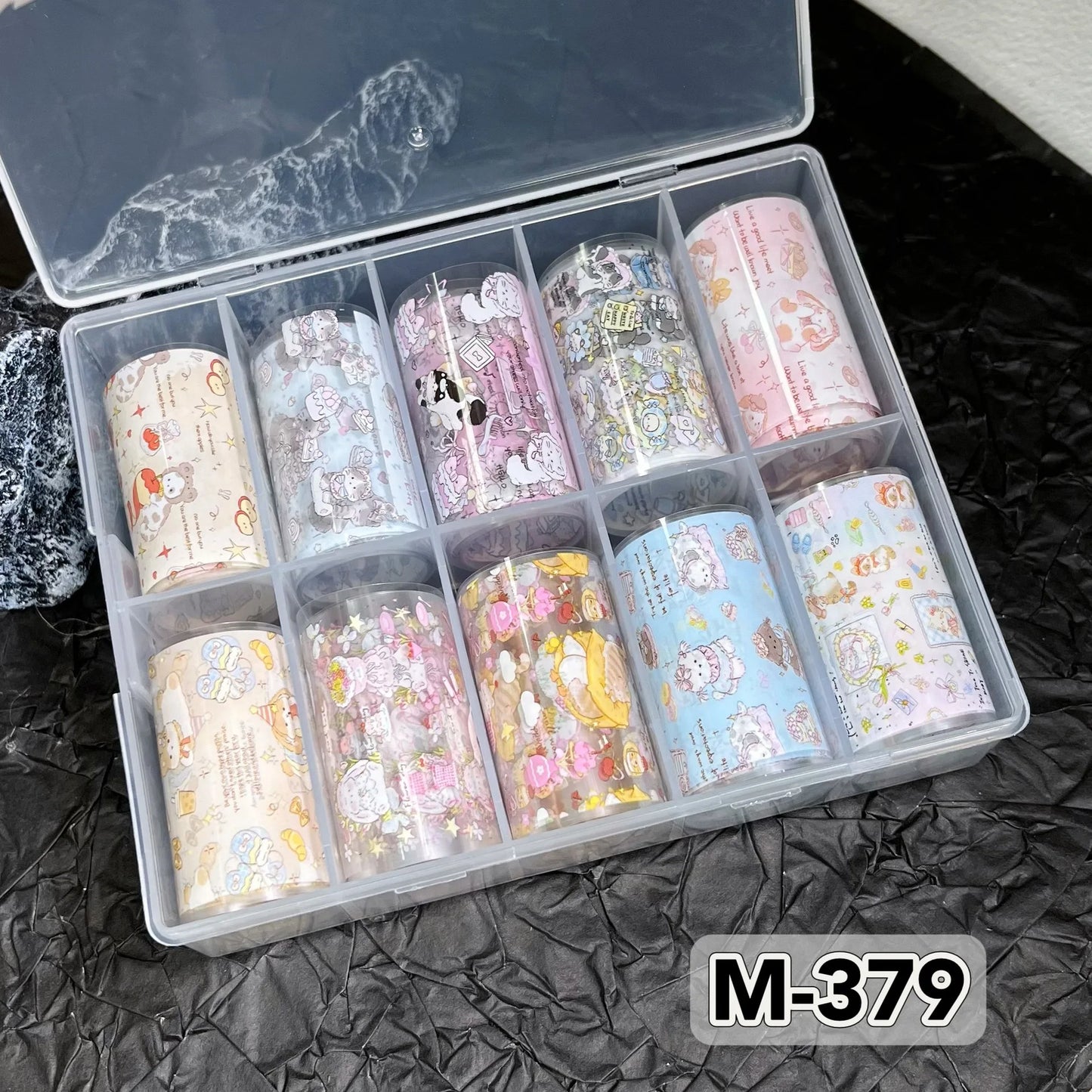 10 Rolls New Design Fresh Nail Foils for Transfer Paper Sticker Plaid Sliders Denim Nails Wraps DIY Bowknot Nail Art Decorations