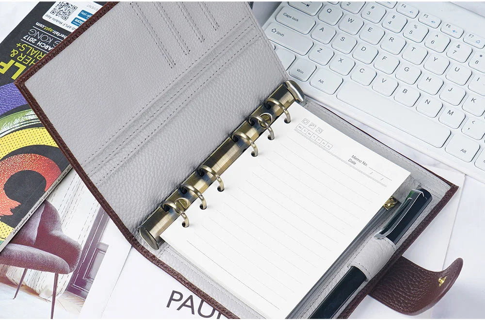 Metal Spiral Rings Binder Clip With 2 Pairs of Screw For Diary Notebook Planner A7 Binder Clip File Folder