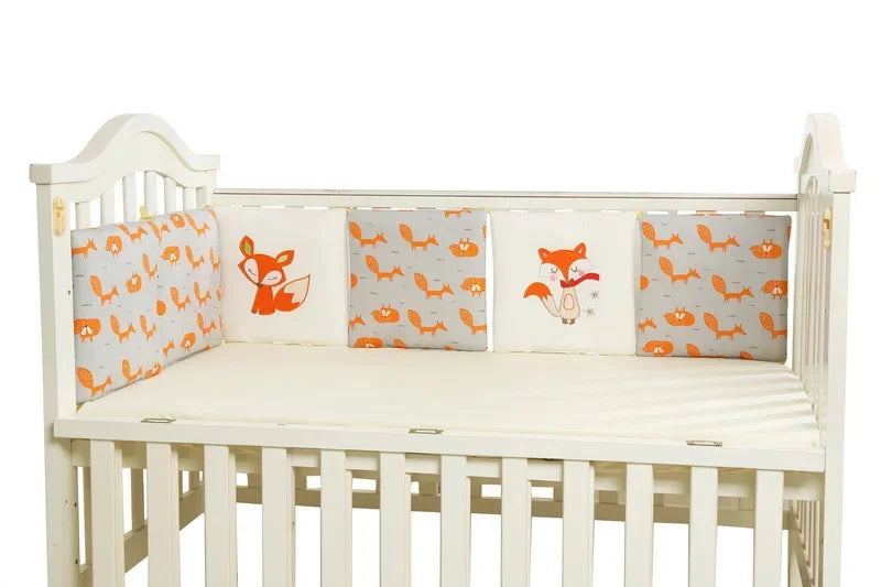 6Pcs/Set Baby Bed Protector Crib Bumper Pads Baby Bed Bumper Kids Safety Bed Around Cotton Blend Crib Anti-collision Anti-fall