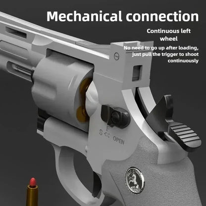 Continuous Firing ZP5 357 Revolver Launcher Pistol Soft Dart Bullet Toy Gun for Kids Adults CS Outdoor Battle Game Play