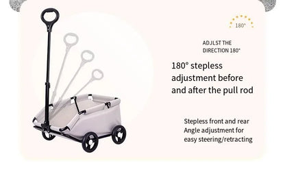 Lightweight Folding Pet Stroller for Small Dogs Cats Teddy Travel Walking Shopping Cat Dog Carrier Stroller