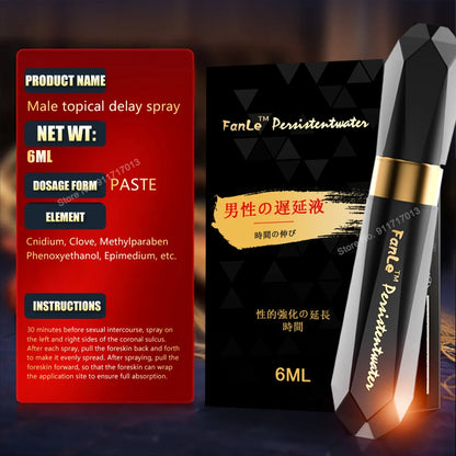 Delay Ejaculation Sex Spray for Men Non-Numbing Male External Use Prolong Penis Enlargment Anti Premature Ejaculation Topical