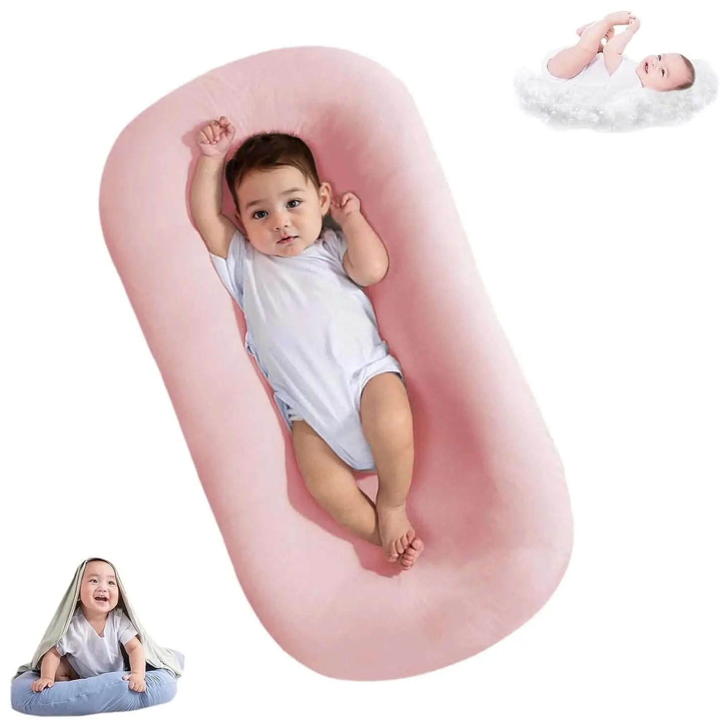 Newborn Folding Sleeping Baby Crib Nest Lounger Portable Bassinet Travel Bed Bassinet Bumper